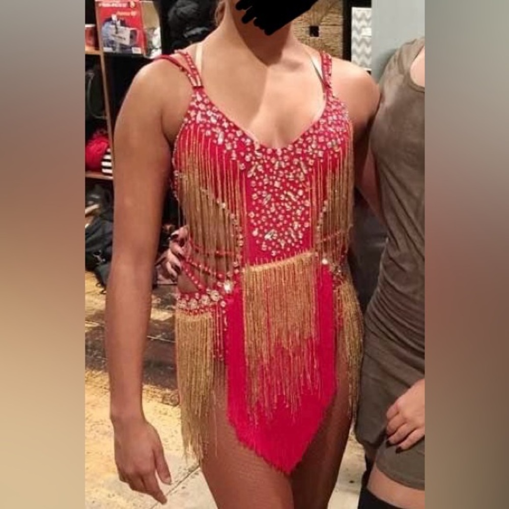 Red/gold ballroom dress